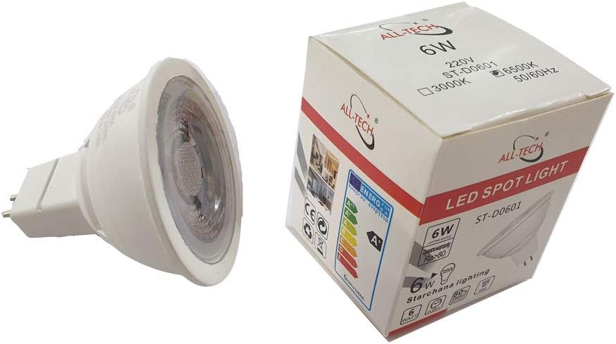 ALL-TECHAll Tech Mr16 Spot Led Bulb 220V 6W Pac of 25PCS (White)