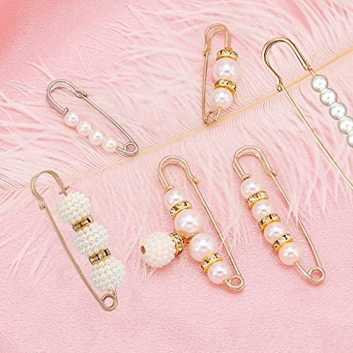Image of iminoo 7 Pcs Fashion Brooch Pins Sweater Shawl Pins for Women Girls Clothing Dresses Decoration Accessories
