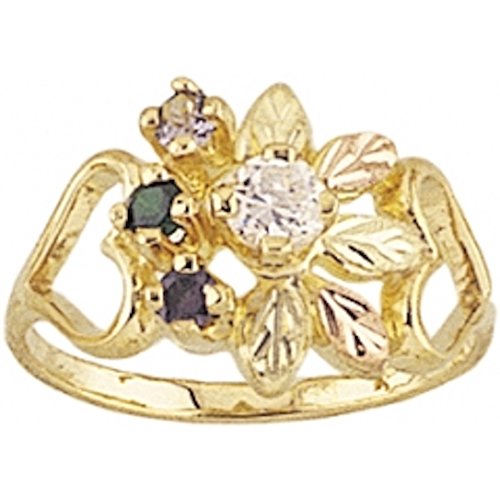 Gold Mother's Ring - 4 stones - G907