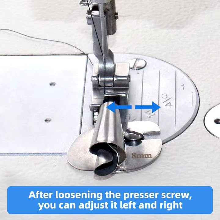 Miniatura 4 de Pie de dobladillo enrollado de costura, accesorio de dobladillo enrollado para máquina de coser, pie de dobladillo enrollado de costura universal