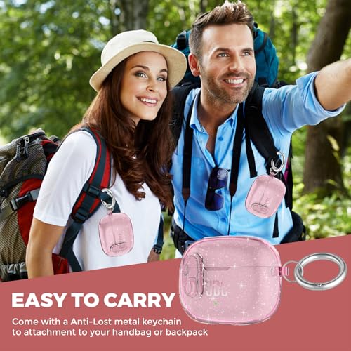 Compatible with JBL Vibe 200TWS/JBL Vibe Beam/Beam 2 Case Cover Clear Lock Clip with Cleaner Kit, Transparent TPU Protective Cover Men Women with Carabiner for JBL Vibe Beam 2 Charging Case by OTOPO - Image 5