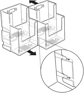 Azar Displays 252032 Clear Two-Tier Tri-Fold Brochure Holder, Acrylic Boxes for Display - Table Menu Holder Stands (4.25 W by 3.75 D by 7 H)-Tabletop Pamphlet Holder - 2-Pack