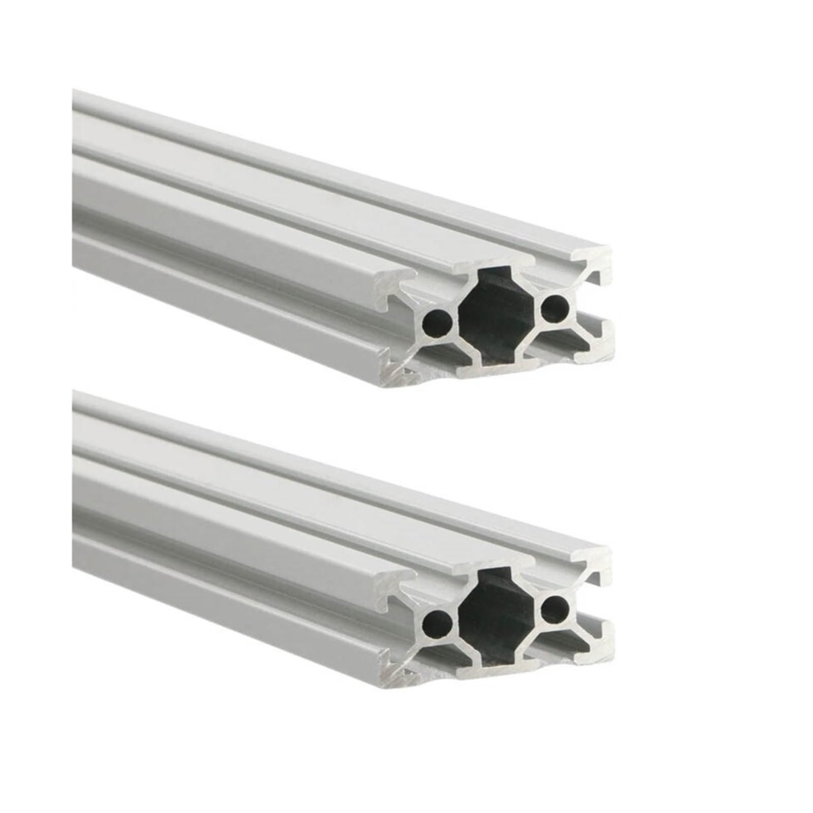 2Pcs 2040 T/V-Slot Aluminum Profile Extrusion 100mm to 1000mm 20x40mm for CNC 3D Printer Parts(Sliver-2040,300mm)