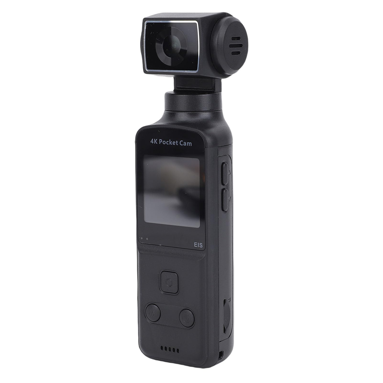 Cuifati Caméra de Poche 4K avec Microphone Externe, Stabilisation à 3 Axes, Caméra Corporelle 270 ° Rotation Lens, Vlog POV Action Camera for Outdoor Sports Cycling Travel, Affichage de