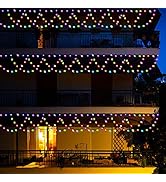 LED Christmas Lights Outdoor, 34Ft 380 LEDs Christmas Half-Round String Lights, Extendable Plug i...