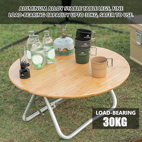 Table de camping portable ronde pour éviter l'encombrement - 5