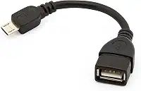 Cabo Otg Usb Tablet CelularCabo OTG Cor Preto Cabo Conector V8