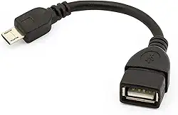 Cabo Otg Usb Tablet CelularCabo OTG Cor Preto Cabo Conector V8