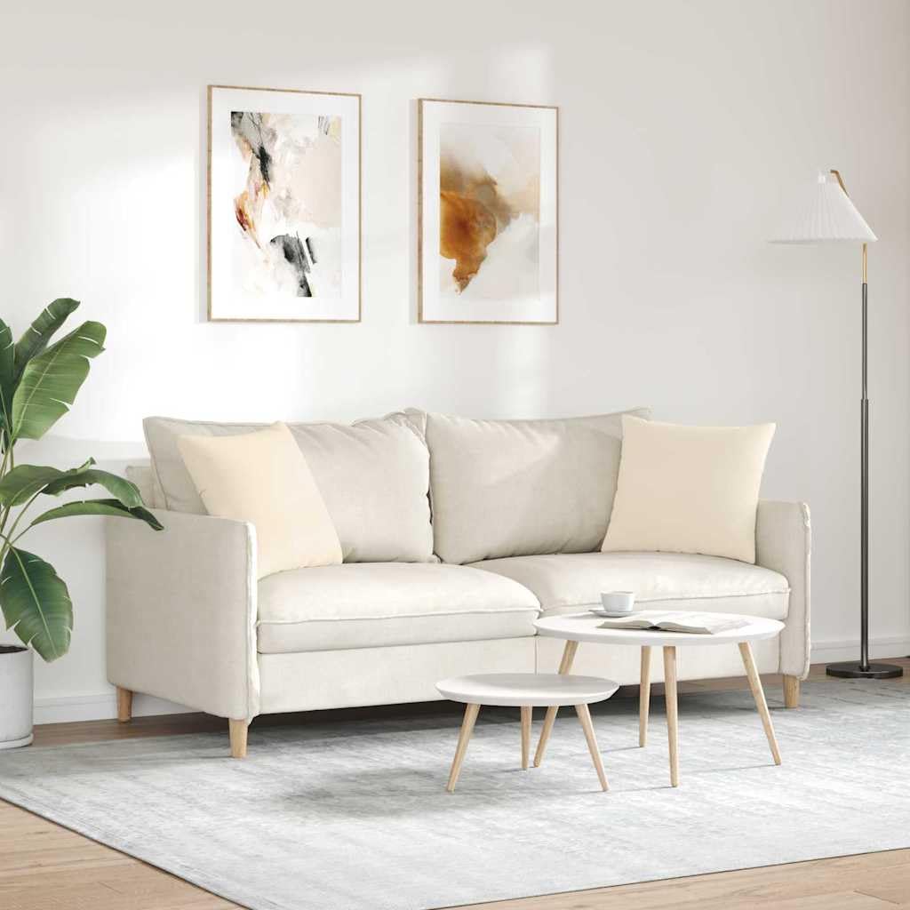 Juego de 2 cojines decorativos con relleno, color beige, 45 x 45 cm