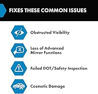 Vista 3 de TRQ Conjunto de espejo lateral del pasajero, pintura lisa plegable para combinar compatible con Kia Sportage 2011-2016