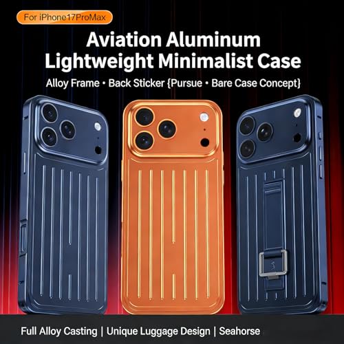 Coque anti-chute iPhone 17 Pro Max avec boucle hippocampe en métal