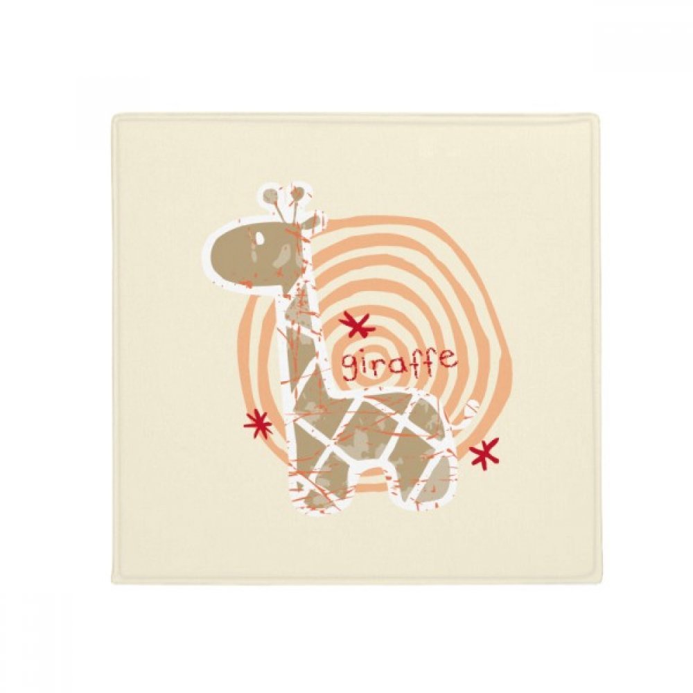 Cadeau tapis de sol original girafe 50x50cm pour salon et salle de bain