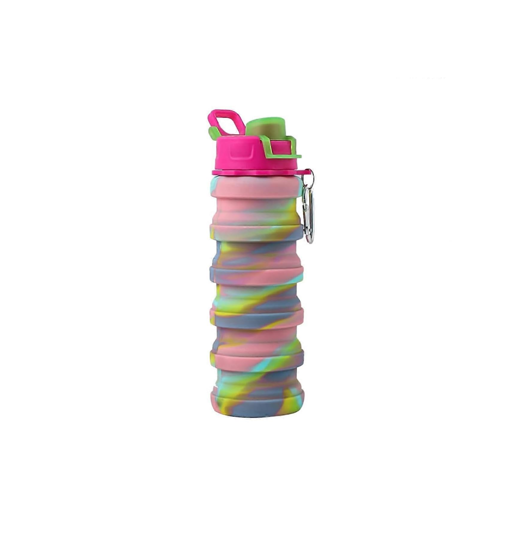 JOYHAPPST Collapsible Water Bottles - Water Cup 16oz BPA Free Silicone Foldable Water Bottles Kids - Hiking Travel Water Bottle Collapsible Cup Sports Kids Wate