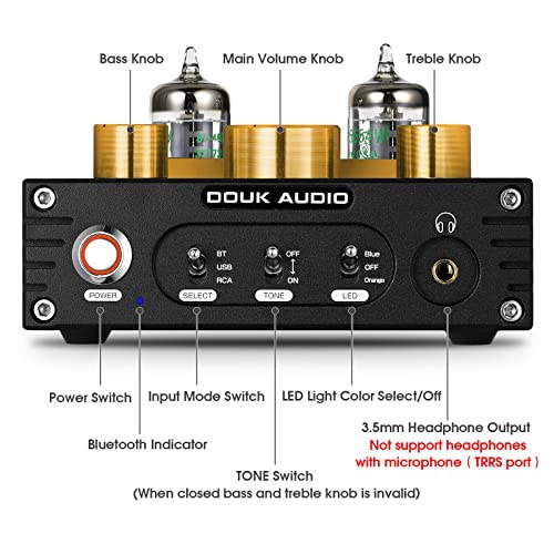 Préamplificateur hifi à tubes et DAC Bluetooth 5.0 aptX avec sortie USB - 2