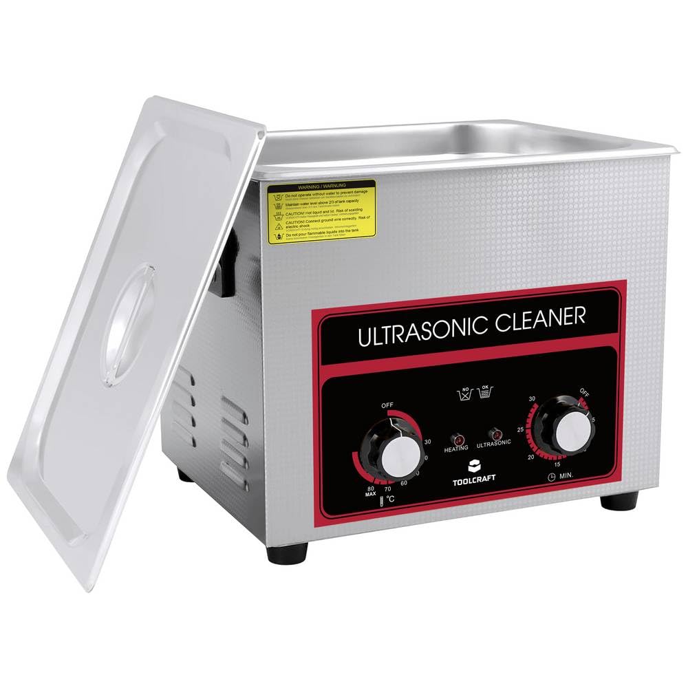 Toolcraft USC-1000 Ultraschallreiniger Werkstatt, Schmuck, Bürobedarf 440 W 10 l mit Heizung, mit Reinigungskorb