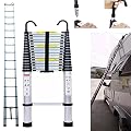 Telescoping Ladder, 20 FT Heavy Duty Aluminum Telescopic Extension Ladder, Portable Extendable Ladder, Multi-Purpose Collapsible Step Ladders for Stairs Home Indoor Outdoor Roof, 330lbs Max Capacity
