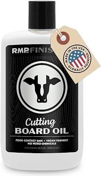 RMP Finishes Plant Based Cutting Board Oil for Cutting Boards, Wood Butcher Block, Charcuterie, Food Grade Finish, 8oz