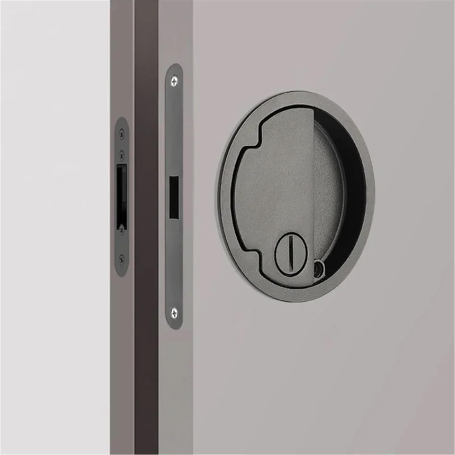 Embedded Flat Lock Bedroom Door Indoor Concealed Accessories Excluding Keys 1Pcs(4)