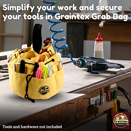 Graintex Gb2891 Grab Bag Yellow Color Rip-Stop Canvas 18 Pockets Drawstring Closure #TOP7