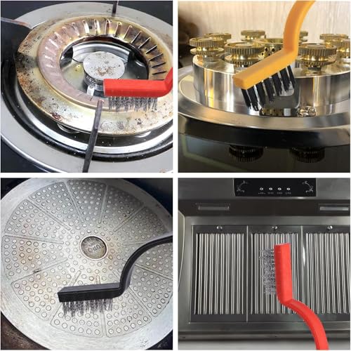 Image of Household Cleaning Tools 2 in 1 Groove Cleaning Brush Window Track Cleaning Tools Hard Bristle Crevice Cleaning Brush Wire Brushes for Cleaning Rust(13pcs)