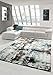 Produktbild Designer Teppich Moderner Wohnzimmer Kurzflor Meliert Splash Design Türkis Creme Braun Multi Größe 120x170 cm