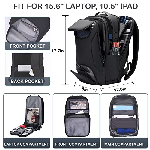 Fenruien Business Backpack For Men, 4-Layer Water Resistant Computer Backpack Fits 15.6 Inch Laptop With Usb Charging For Daily Work Office Travel Airplane #TOP2