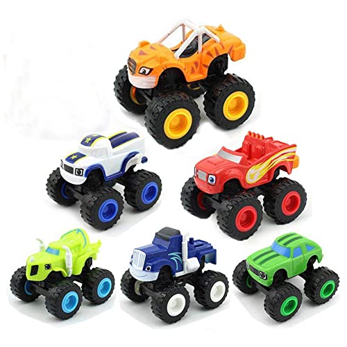 The Monster Machines Toys, Blaze Vehicle Action Figures Truck Vehicles Toys Gifts - Machines Toys Scooters Car for for 3 4 5 6 Year Old Toddlers Kids Children (6 pcs)
