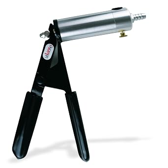 LeLuv Ultima Hand Vacuum Pump, Silver Finish, Black Rubber Grip, No Gauge