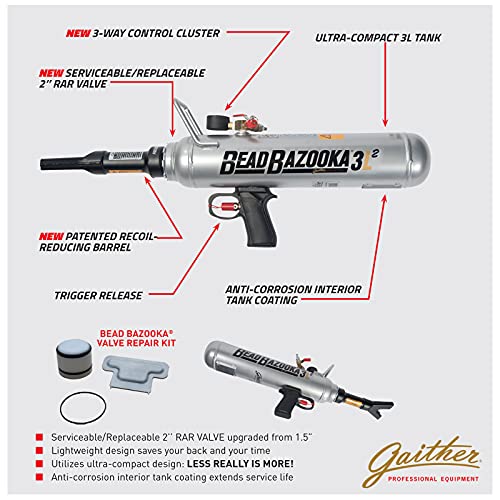 Image of Gaither Handheld Bead Bazooka - 2nd Generation, Bead Seater Tool with Rapid Air Release, for Passenger, Commercial, and Agricultural Vehicles