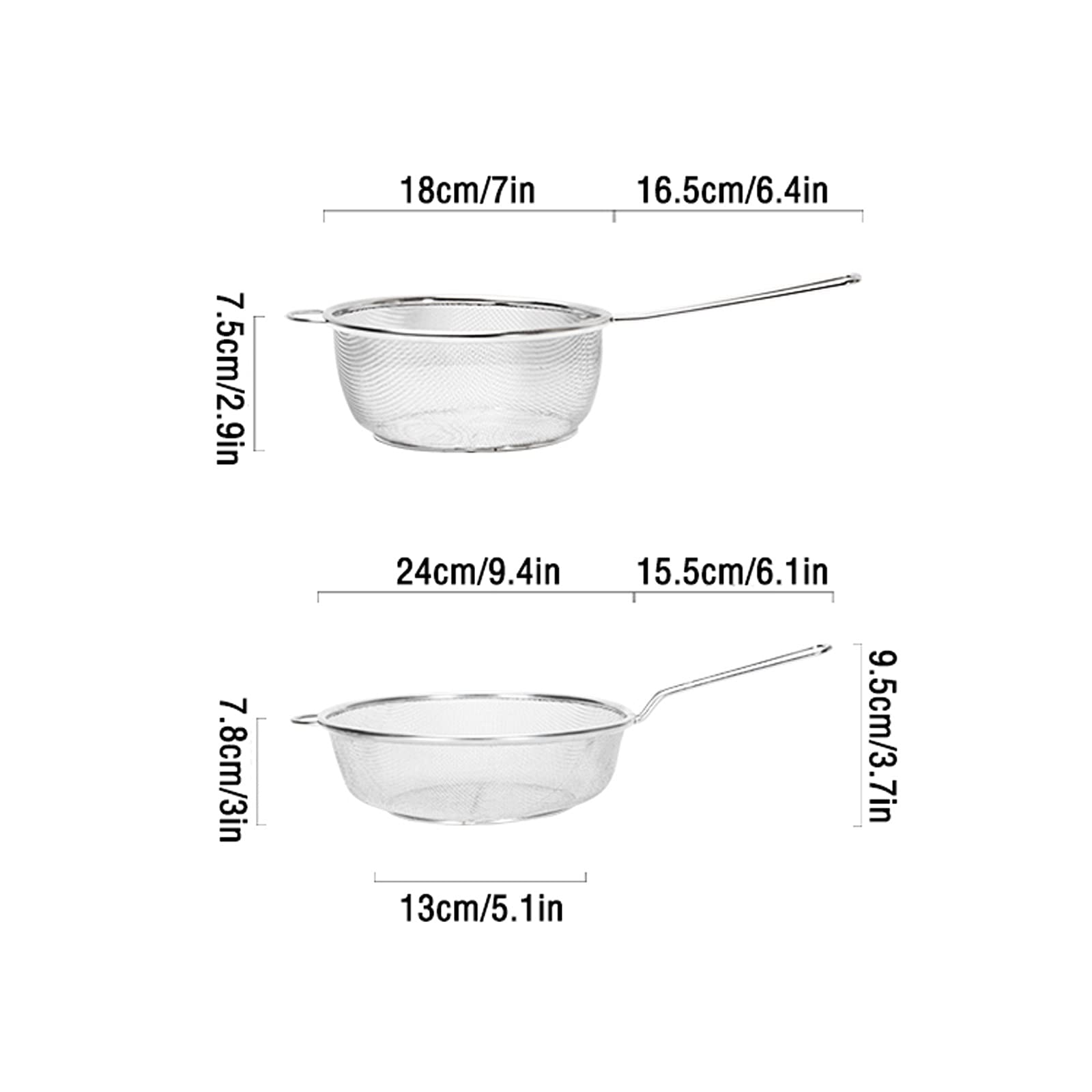 fry basket Multifunctional Stainless Steel French Fries Basket Household Fry Basket with Handle Food Filter for Kitchen Restaurant Party Barbecue Fried basket (Size : Small)