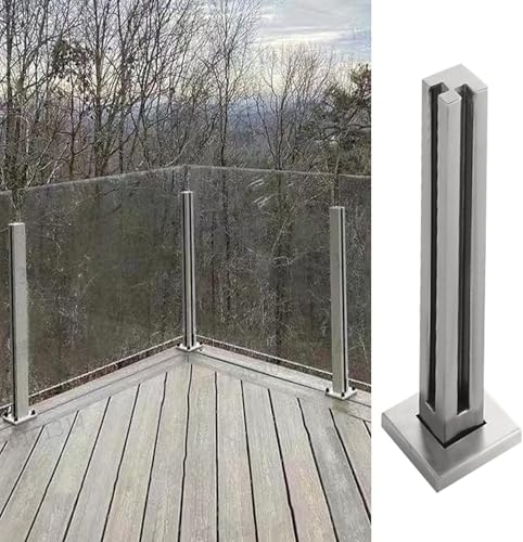 Poteau de clôture en verre pour escaliers et balcon moderne