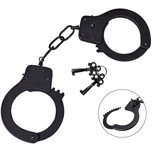 Bedsecret Handcuffs Double Lock Steel Police Edition Professional Grade Handcuffs,Hand Cuffs Cop with Keys