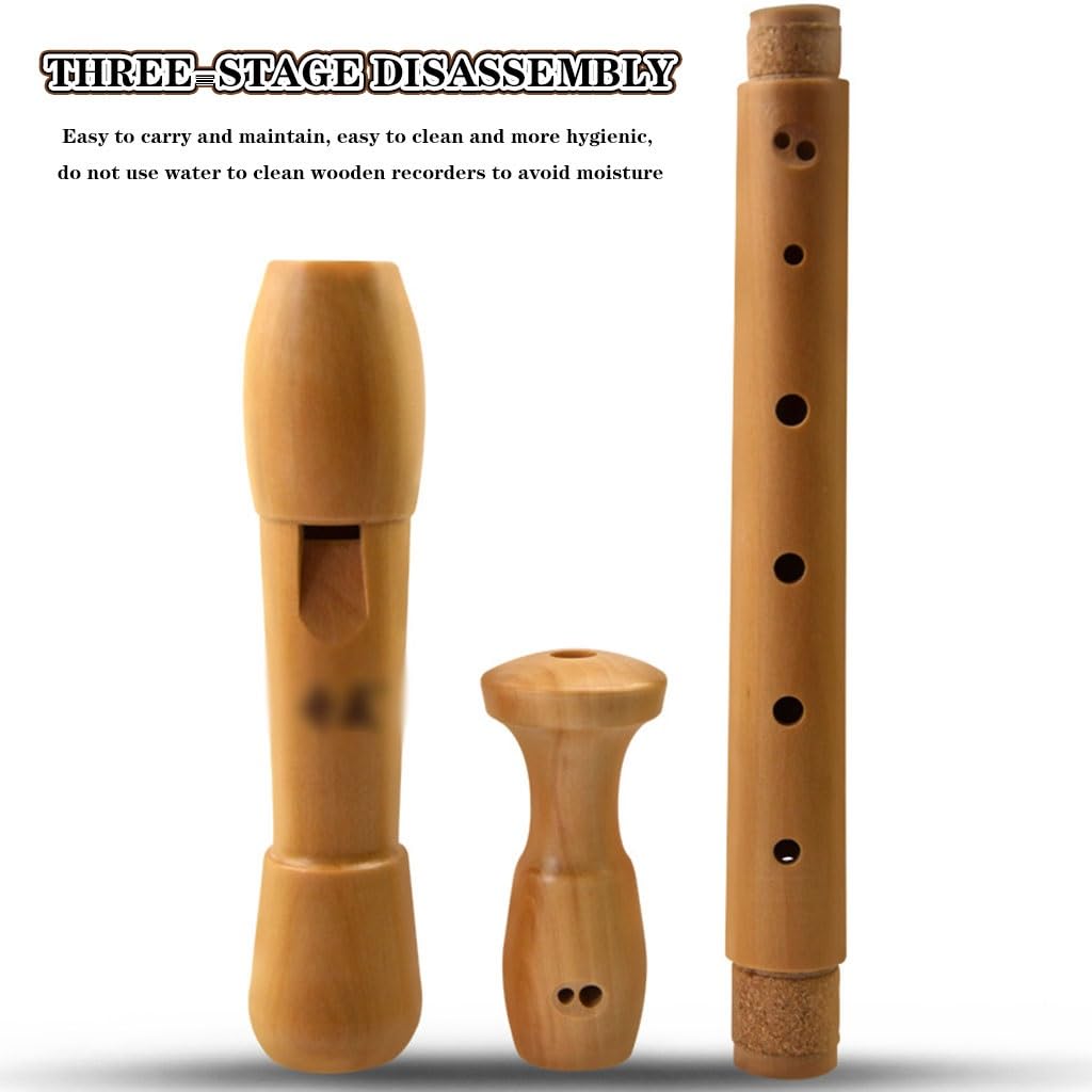 Flauta Dulce Alto de 8 Agujeros Instrumentos Musicales Flauta de Madera de Arce Estilo alemán Estilo Barroco Clarinete Alto(Baroque)
