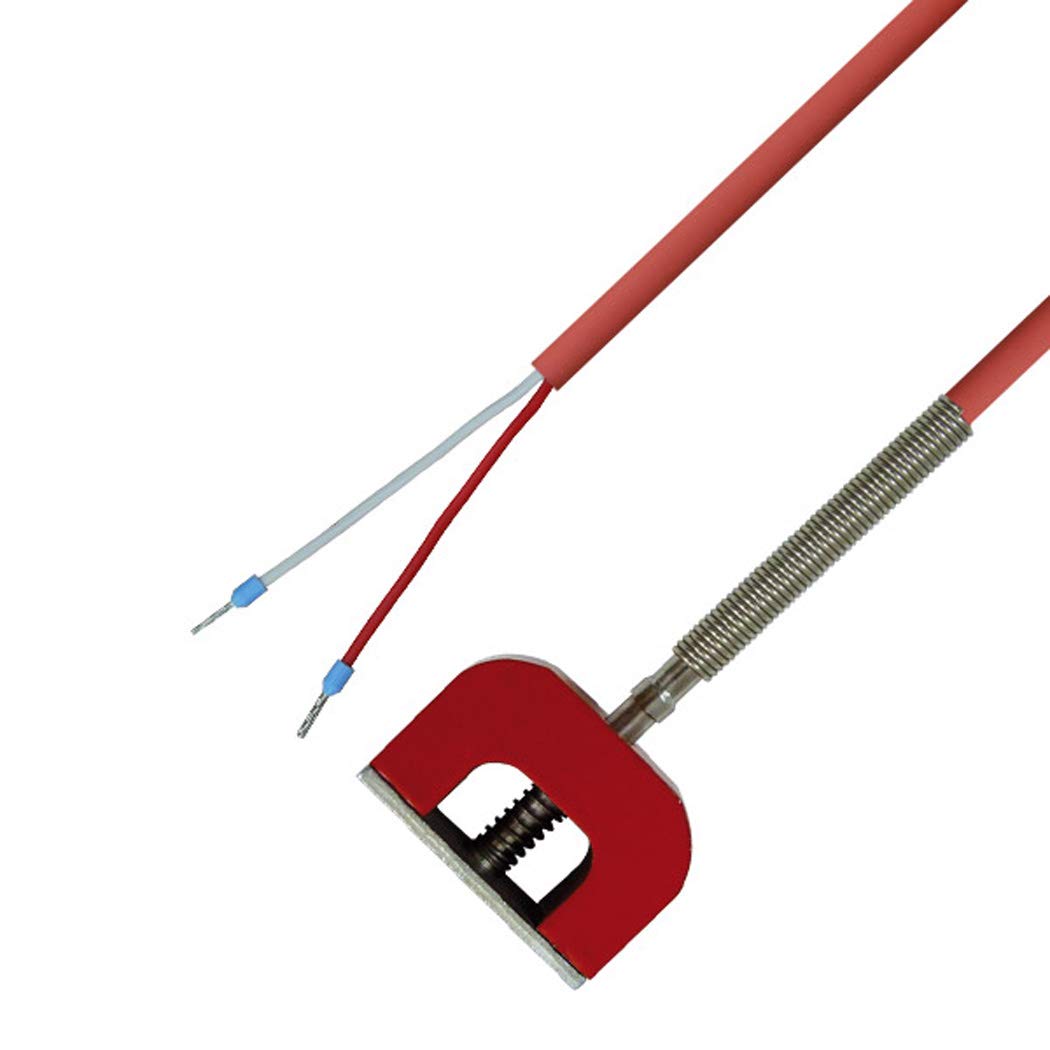 iOVEO 045MO02205 - PT1000 - Magnetfühler Haftmagnet (90 N) / Magnet-Oberflächenfühler mit Silikon-Leitung bis 200°C, 5 Meter Anschlussleitung