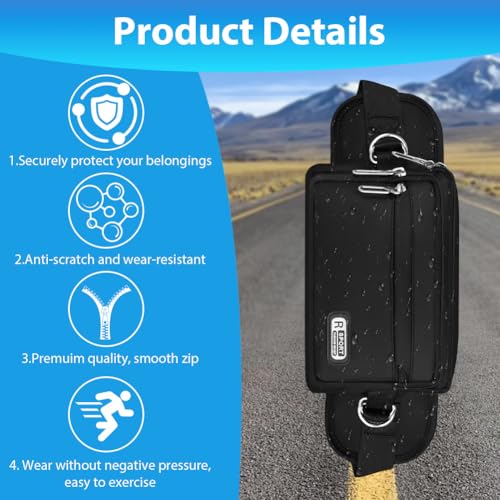 Flintronic Gürteltasche für Damen und Herren, wasserdichte Bauchtasche, mit 5 Reißverschlusstaschen, für Spaziergänge mit Hunden, Wandern, Laufen, Reisen und Urlaub