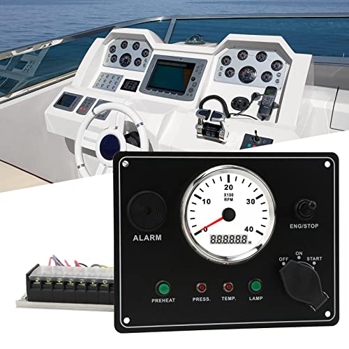 Panel de Instrumentos para Barcos con Tacómetro Multifunción Contra Salitre IP67 3