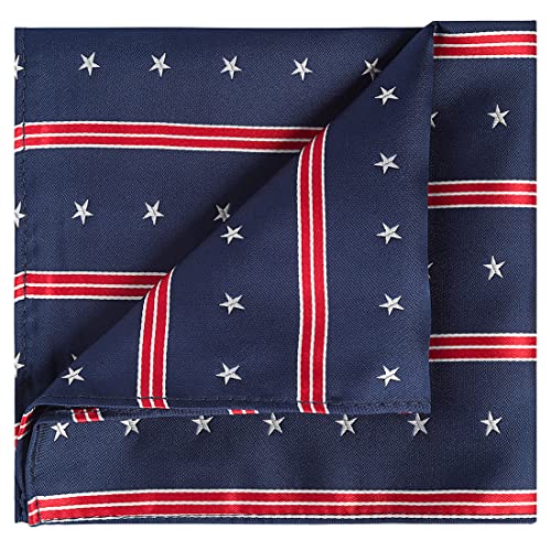 Image of KissTies Mens Pocket Square Silk Hanky The USA Pattern Handkerchief