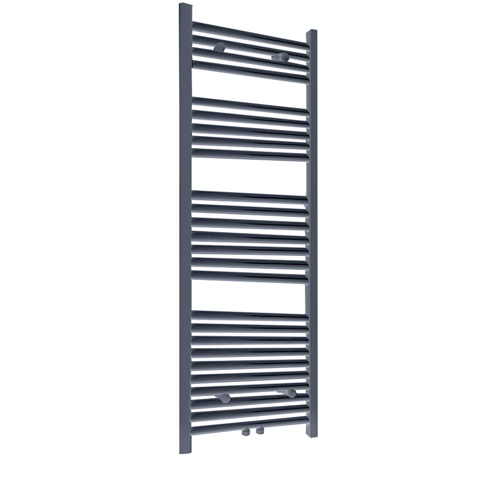 radiatore bagno 600 x 1400 mm Nero centrale attacco radiatore scaldasalviette asciugatore