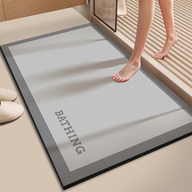 Tapis de salle de bain super absorbant anti-moule et séchage rapide