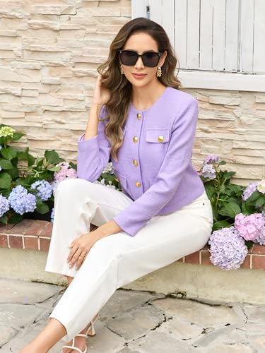 Image of M.Infisavo Cropped Tweed Blazers for Women