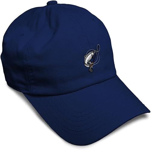 Vista 14 de Speedy Pros Gorra de béisbol suave con bordado de pesca con mosca, sombreros de algodón para hombres y mujeres