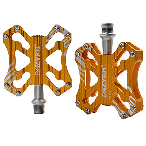 Pédales plates VTT en aluminium et 3 roulements scellés pour une fluidité absolue