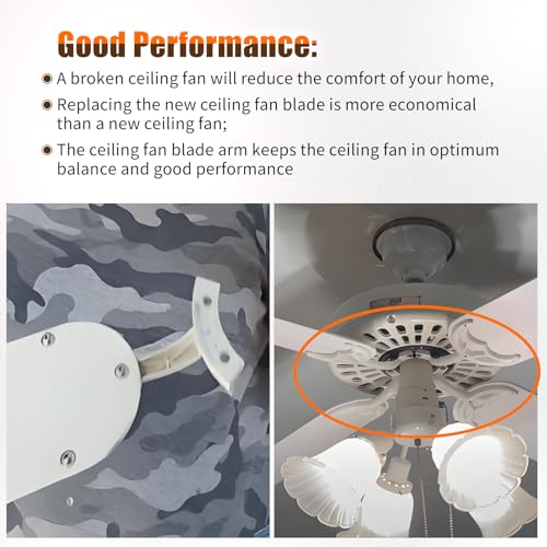 52 inch ceiling fan Blade Arms 7740600 Compatible with Westinghouse SL2P fan blades bracket. 5 pcs Equipped with blade hole screws and washers confirm the size and screw hole position before buying by XJJ - Image 5