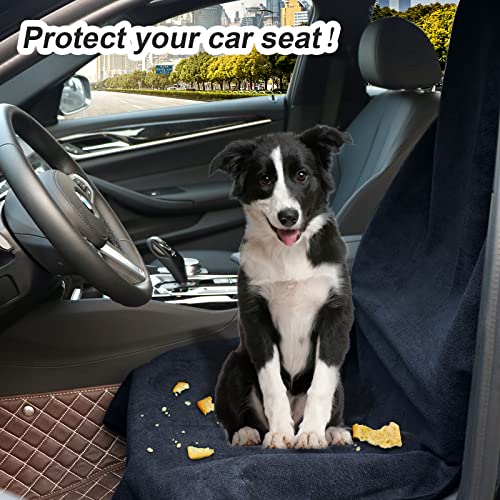 AnJeey Waterproof Car Seat Cover, Universal Front Seat Cover Made of Durable Sweat Towel,Absorbent Sweat, Machine Washable, Non-Slip, Single Car Seat Protector with Elastic Cords for all Car - Image 4