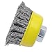 HOYIN Wire Cup Brush-Knotted Cup Brush for Grinders,5/8inch-11NC,0.020inch-by-3inch