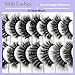 IFSOWDRA Mink Lashes Natural Look 3D Fluffy False Strip Lashes D Curl Wispy Cat Eye Faux Mink Eyelashes Pack Mixed 10 Styles