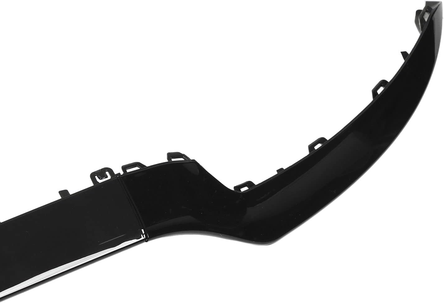 KIMISS Front Bumper Lower Trim Set for E-Class C207 Coupe AMG Line, Gloss Black 3pcs, Chin Spoiler Lip Cover Molding, Fit 2014-2017 Facelift