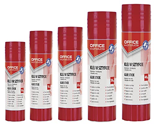 OFFICE PRODUCTS Original Klebestift 22 g Weiss/Kinderfreundlicher Kleber für Kunst und Bastelarbeiten/PVA/ohne Lösungsmittel Wasserlöslich/für Schule Bürobedarf