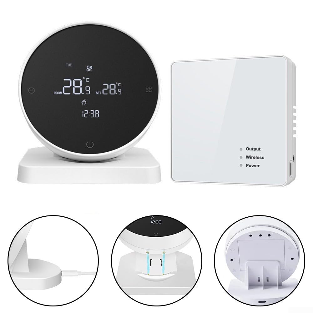 Inalámbrico para termostato inteligente LCD control táctil caldera de gas