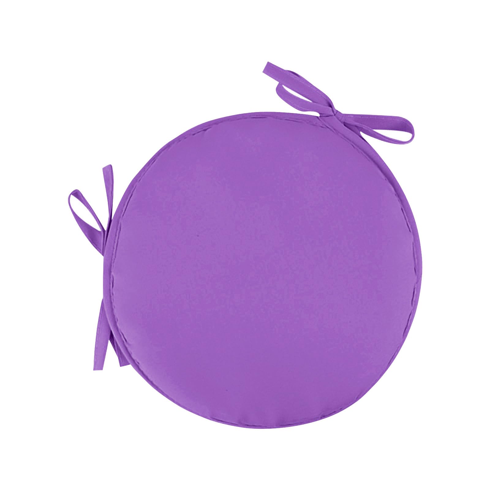 Round Chair Cushions 12"/30cm Indoor Outdoor Seat Cushion with Ties,Garden Patio Home Seat Cushion Soft Round Dining Kitchen Chair Pad Bar Stool Pad (Purple, 30X30CM)